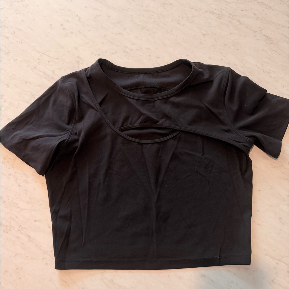 Lululemon Black Cut Out Top